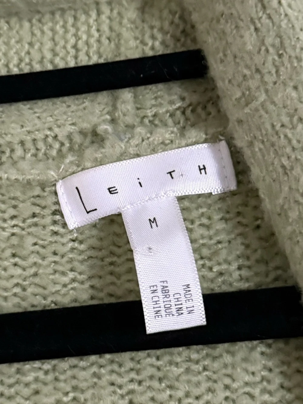 Leith Sage Green Cable Knit Longline Duster Cardigan Sweater Size M